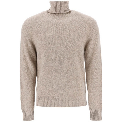 AMI 토널 아미 드 꾀흐 터틀넥 스웨터 HKS427 005 (265, 베이지)