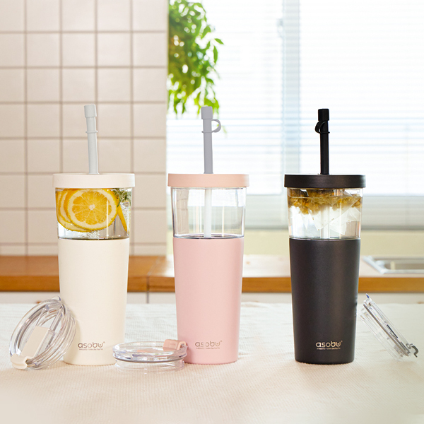 보온보냉 빨대텀블러 앤 스테인리스컵 2IN1 마리나 845ml