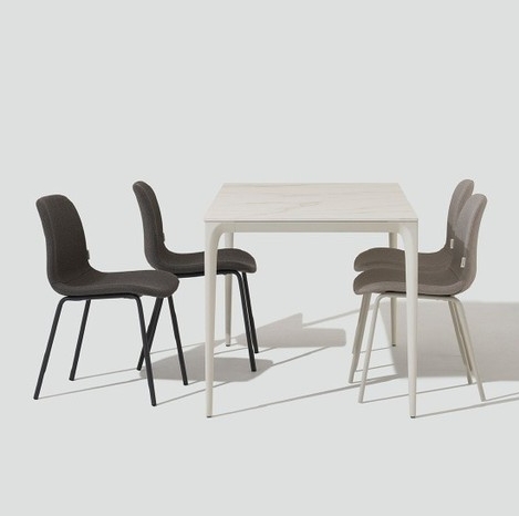 한샘 도노 세라믹 엣지 와이드 식탁 1600 (슬림의자4개)_이미지