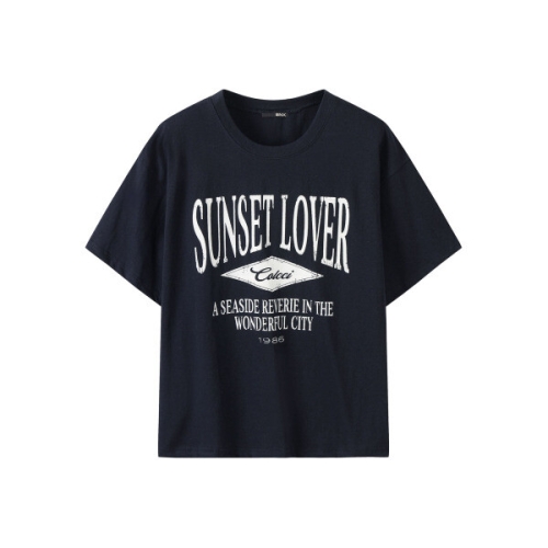 BNX 비엔엑스. 레터링 라운드 데일리 반팔 티셔츠 BY1TS009L0_이미지