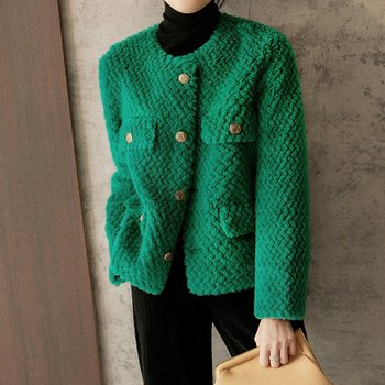 에코 푸들퍼 금장단추 자켓_M2512JK624D