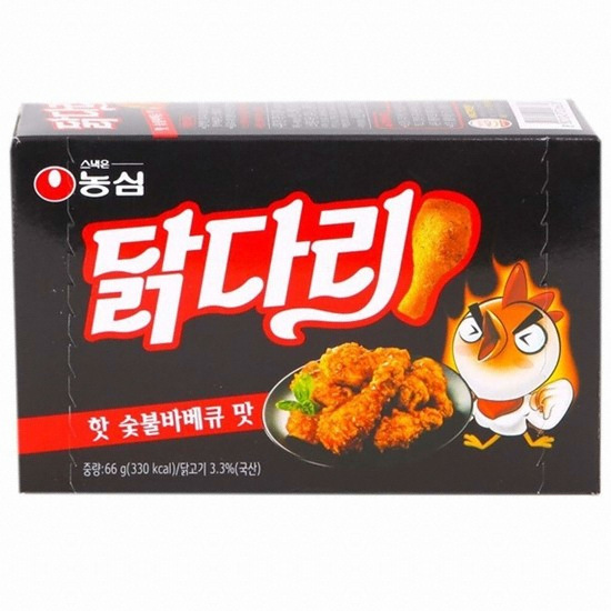 농심 닭다리 핫숯불바베큐맛 66g (6개)_이미지