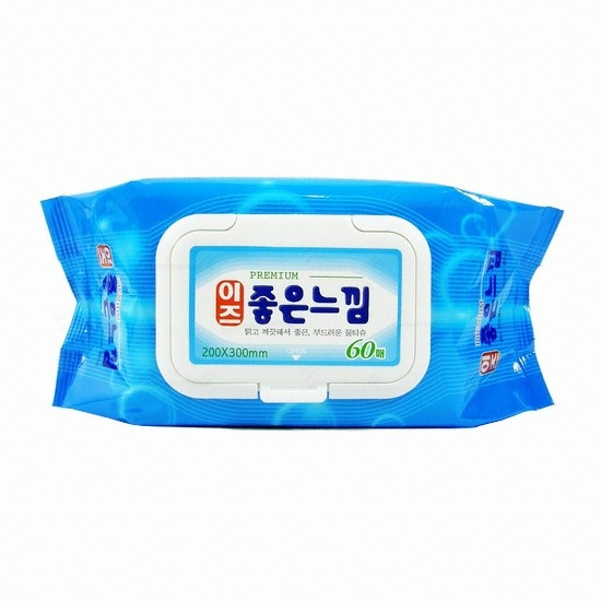 제일위생 ㅤ이즈 좋은느낌 물티슈 캡형 60매 (10팩)_이미지