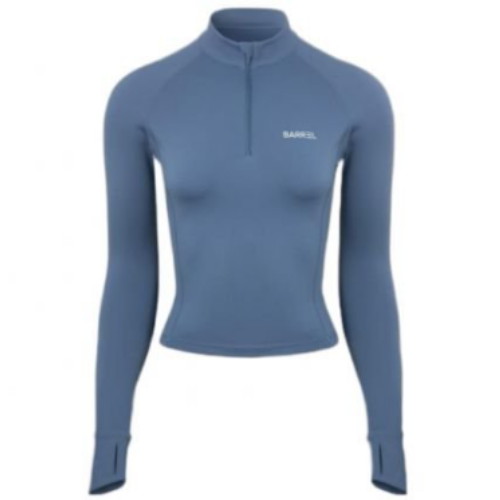 배럴 여성 에센셜 하프 집업 크롭 래쉬가드 B4SWWCR001IDB