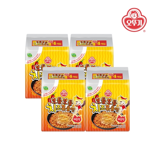 오뚜기 보들보들 치즈볶음면 매운맛 130g (16개)_이미지