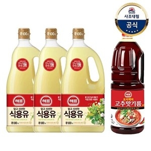 콩기름 1.8L x3개 +고추맛기름1.8L x1개