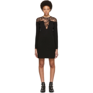  지방시 Black Lace-Trimmed Dress