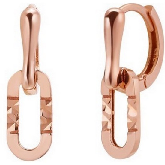 모아르 여자 18K 귀걸이 원터치 금귀걸이 라운드 컷팅