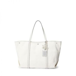 폴로랄프로렌 우먼 로렌 캔버스 레더 라지 Emerie 토트백 Natural_Soft 화이트Soft 화이트 945315