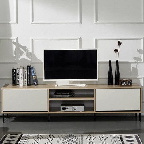 장인가구 체르니 선반형 수납 높은 거실장 1800_이미지