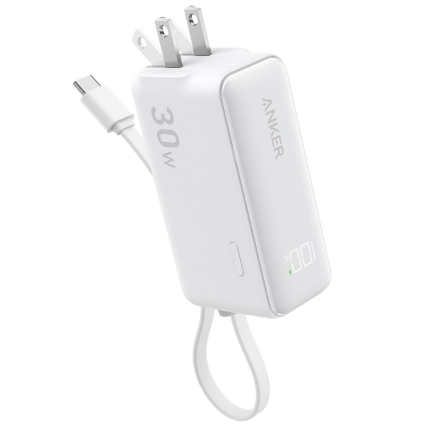 ANKER 30W 보조배터리 C타입 케이블 일체형 A1636 5000mAh_이미지