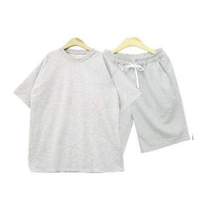 리빌모아 남자 오버핏 반팔티 5부밴딩 반바지 상하의세트DJ SETH SGQQM580M680 백멜란지 트렌디 감성의 스마트한 쇼핑공간