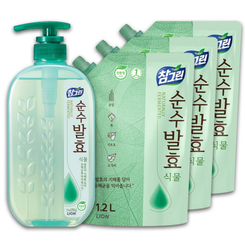 참그린 순수발효 식물 750g (720ml) + 리필 1.2L