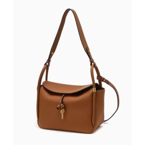 헤지스 ACC 아카이브H 베리백 클래식 브라운 레더 숄더백 HIBA5E183G2_이미지