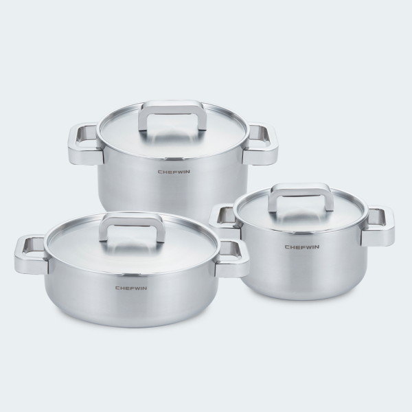 쉐프윈 316스텐 통5중 냄비 3종 (양수20,24+전골24)