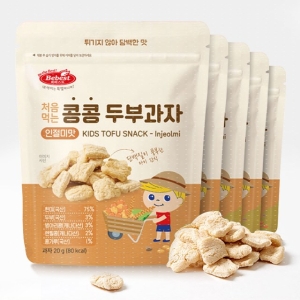 베베스트 처음먹는 콩콩 두부과자 인절미맛 20g (5개)