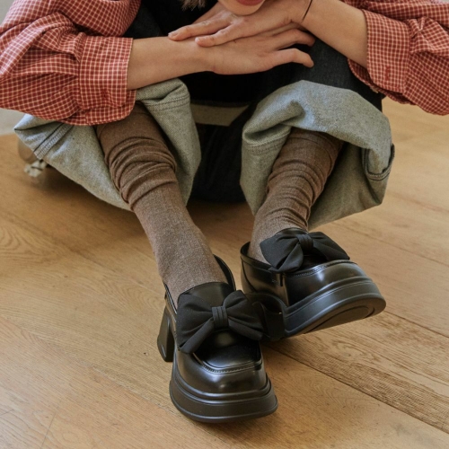 스퍼 Roven Bigbow Flatform Loafer -UA9050 2color