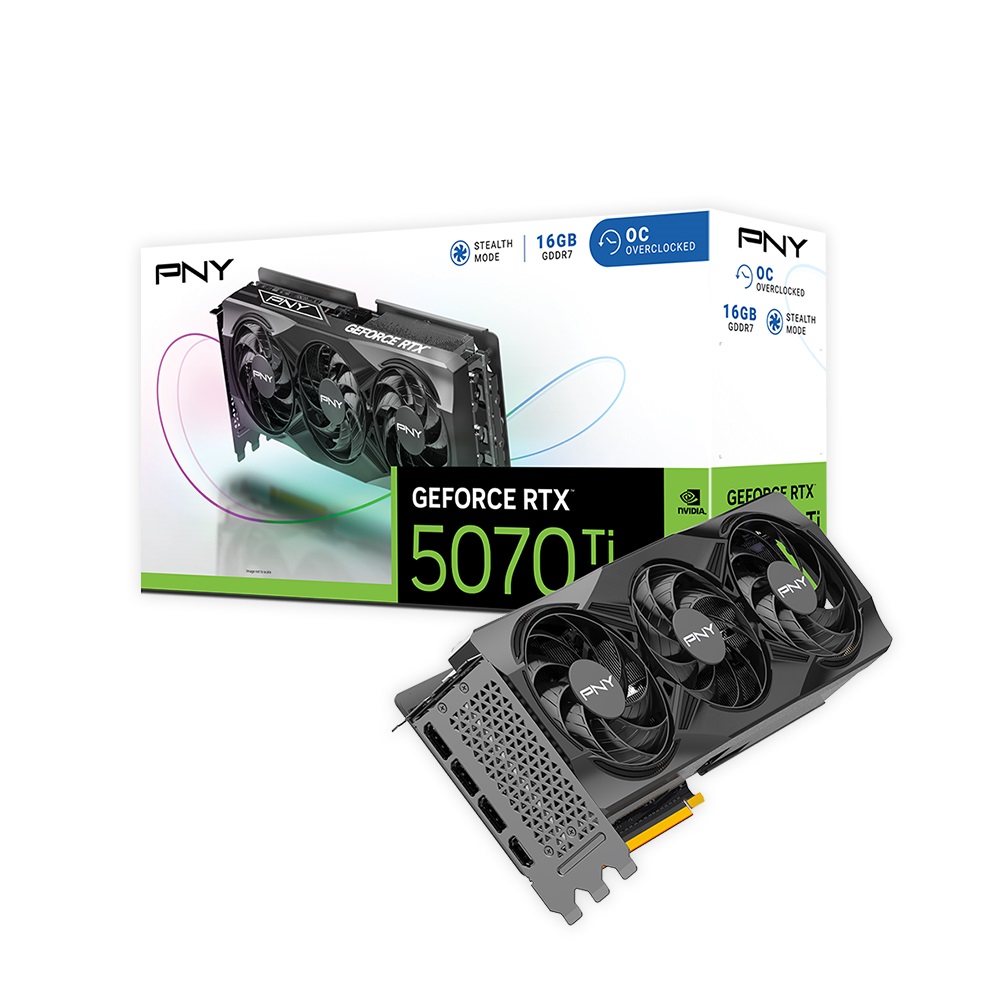 PNY 지포스 RTX 5070 Ti OC D7 16GB Triple Fan 한성컴퓨터이미지입니다. 누르면 해당 게시물로 새창이동합니다.
