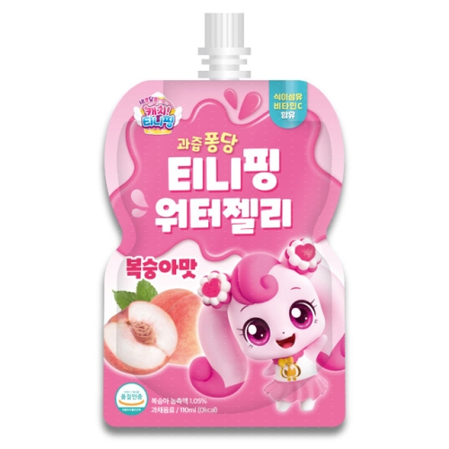 푸드웰 티니핑 워터젤리 복숭아맛 110ml (1개)_이미지