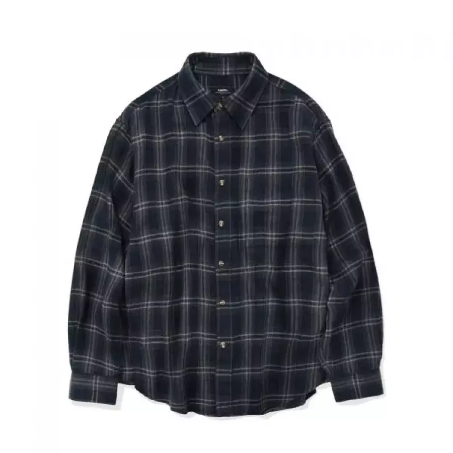 카네이테이 KANEITEI EASY FLOW CHECK SHIRTS NAVY K25F-TOS-482-NA 464729