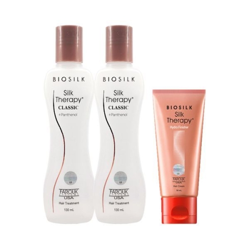 LG생활건강 실크테라피 클래식 에센스130ml 2개+하이드로 피니셔 헤어크림 50ml 3종세트