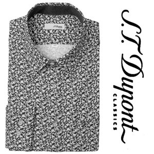 에스티듀퐁 일반핏 플라워 모티브 프린트셔츠 SE4FM11LS120SG_이미지