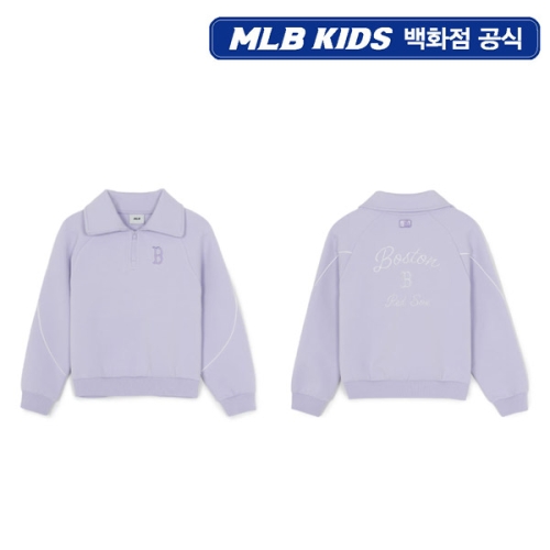 MLB키즈 PG 스포티브 애슬레저 반집업 레이어드 맨투맨 여아 7FMTA0161-43LDS_이미지