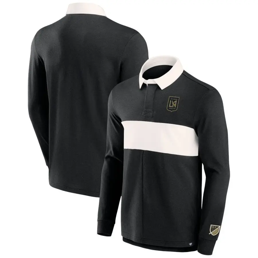 FANATICS 팬atics 남성용 블랙 LAFC 페널티 킥 긴소매 폴로 7566507