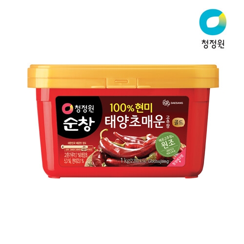 청정원 순창 100% 현미 태양초 매운 고추장 1kg (1개)_이미지