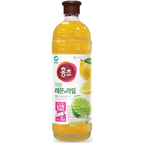 청정원 홍초 저당 레몬 & 라임 1.5L (4개)_이미지