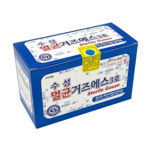 수성 멸균거즈에스 3호 5cmx5cm 8겹 (100매)_이미지