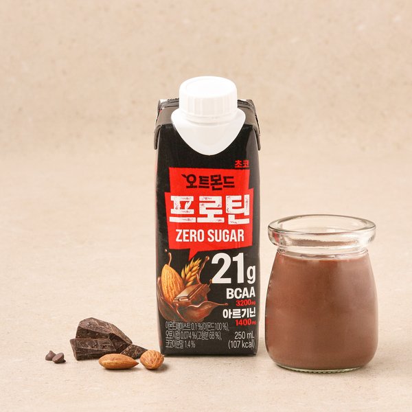 롯데칠성음료 오트몬드 프로틴 초코 제로슈거 250ml (1개)_이미지