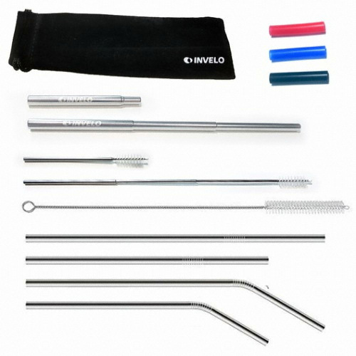 인벨로 스텐빨대 곡선형 24.1cm 4개