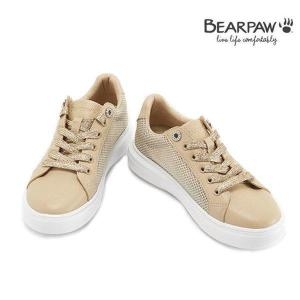 베어파우 여성 캐주얼 스니커즈 베이지 메쉬 소가죽 운동화 BIJOUX 0294091OA-W 428519_이미지