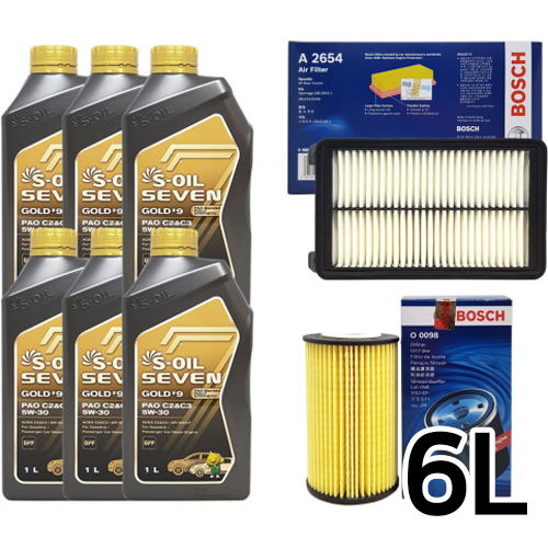 에쓰오일 세븐골드 PAO 5W30 + 보쉬필터 올뉴투싼 1.7 디젤