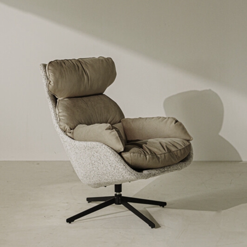 칼모 하이백 패브릭 라운지 의자 1인용