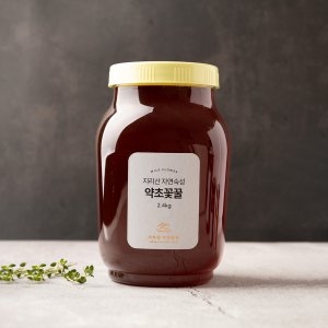 지리산 자연밥상  지리산 약초꽃 야생화 잡화꿀 자연숙성 천연 벌꿀 2.4kg