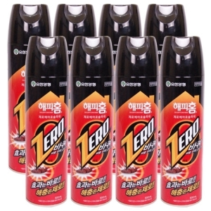 유한양행 해피홈 바퀴제로 에어로솔 500ml (8개)
