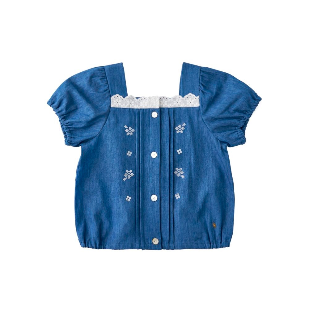 밍크뮤 BL십자수플라워해지블라우스 36315-312-01 VEL039_이미지