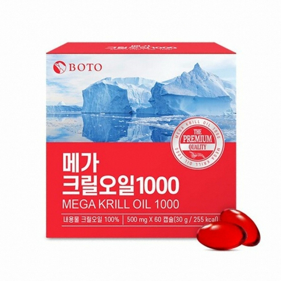 보뚜슈퍼푸드 보뚜 메가크릴오일 1000 60캡슐 (6개)