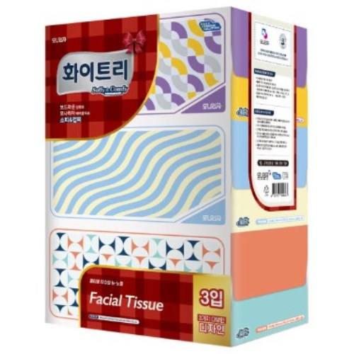 모나리자 화이트리 소피 앤 컴피 미용티슈 250매 (3입) (1팩(3입))_이미지