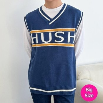 YAN 1052 남자빅사이즈레터링니트조끼_20478618_667501