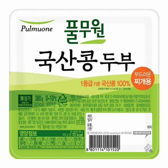 국산콩두부 찌개용 380g
