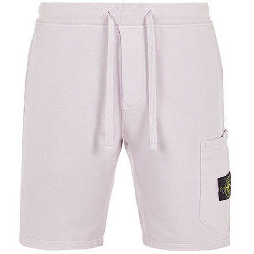 스톤아일랜드 와펜 코튼 버뮤다 반바지 761564651 (V0086, 라벤더)_이미지