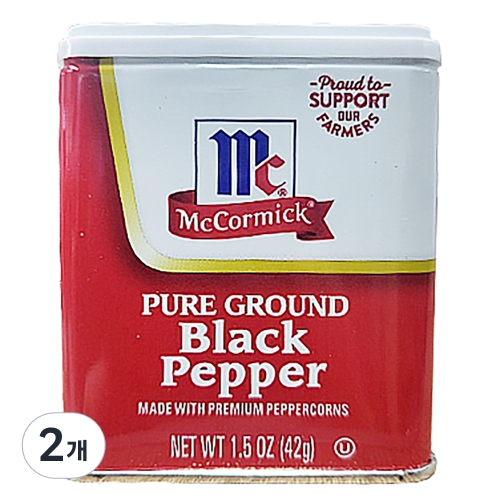 맥코믹 흑후추 블랙페퍼 파우더 42g 2개_이미지