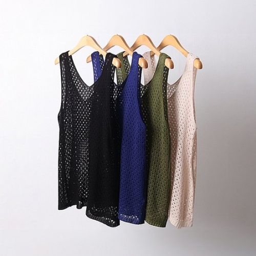 아이우먼 빅사이즈스카시조끼 D535L408 안나허니브이펀칭베스트 EB_이미지