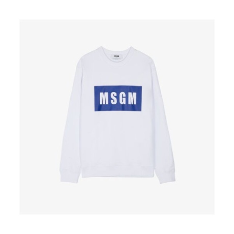 MSGM 남성 남자 박스 로고 맨투맨 스웨트셔츠 3240MM523 227299 01