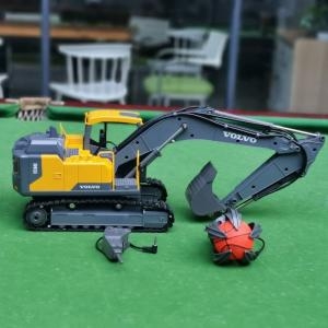 킨스마트 더블 E E598 EC160E 1 16 17CH RC 굴삭기 자동차 모델 3-in-one 듀얼 모드 캐터필라 원격 제어 트.._이미지