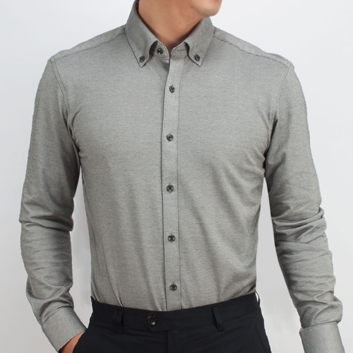 레디핏 위widju_플렉서블핏 엑티브 니트셔츠 RF1333 그레이 캐주얼 카라 남성 긴팔 남자 패션-fruittts -fruitt..