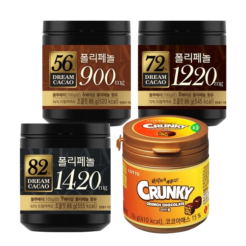 롯데제과 드림카카오 초콜릿 72% 86g (6개)